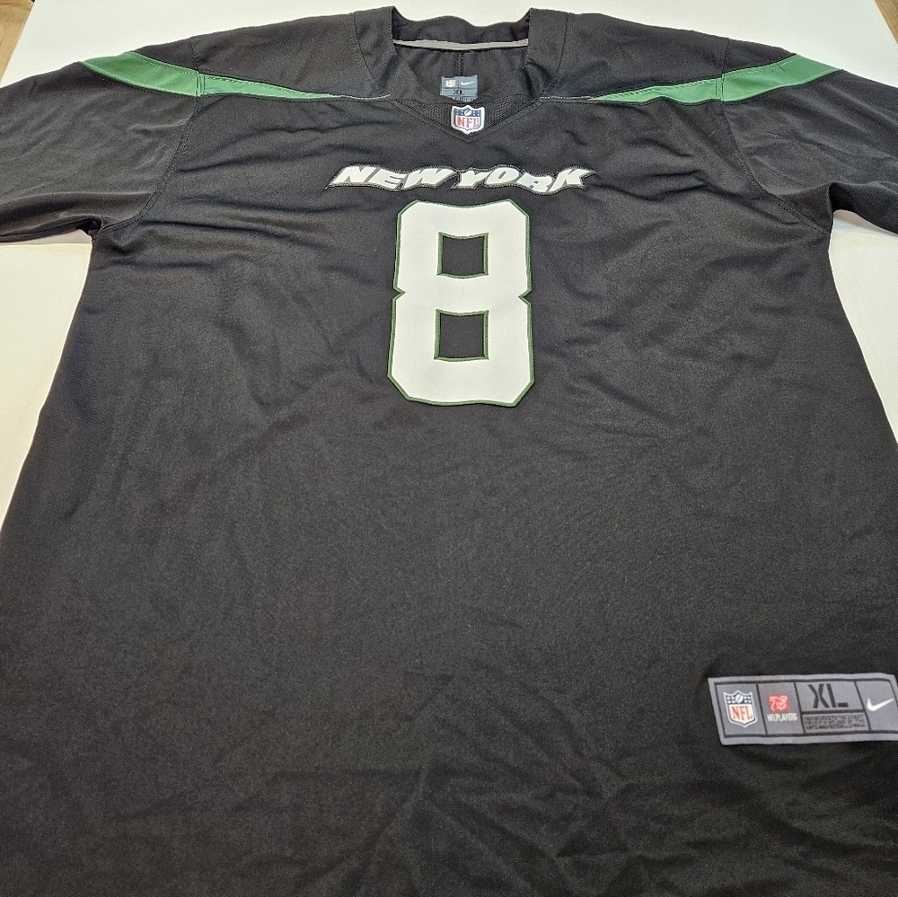Nike Men's New York Jets Elijah Moore #8 Black Jersey Size X-Large